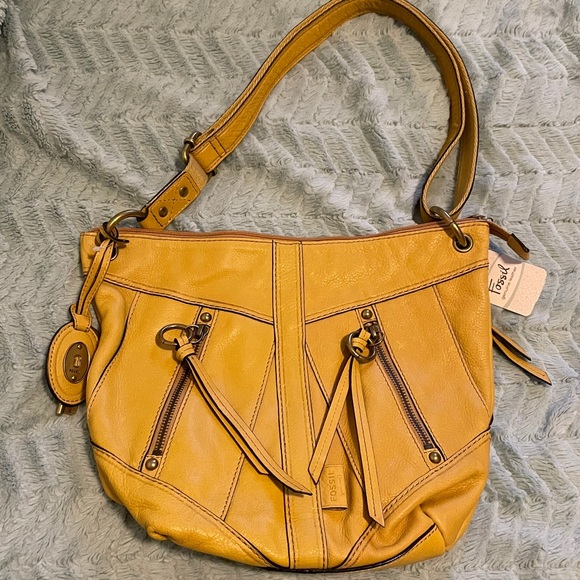 Fossil Handbags - NWT Fossil Monika Crossbody Golden Yellow purse